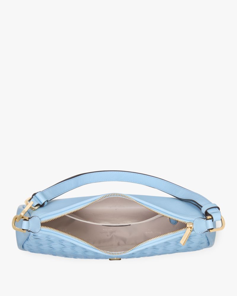 Kayla Woven Leather Large Shoulder Bag