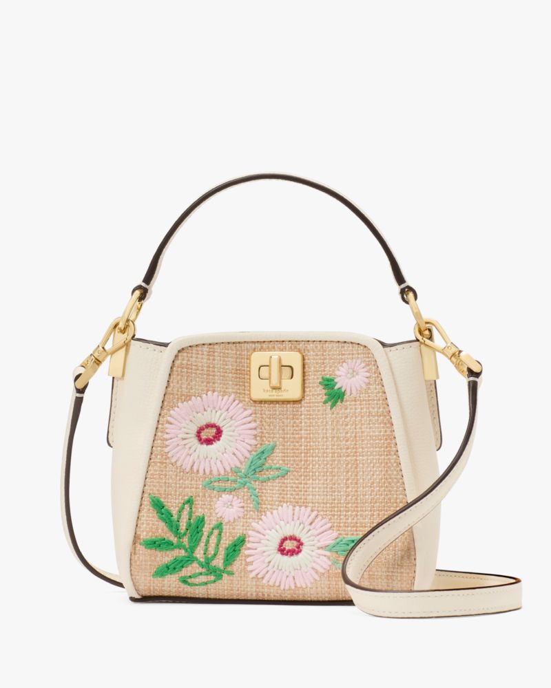 Phoebe Straw Mini Top Handle Crossbody