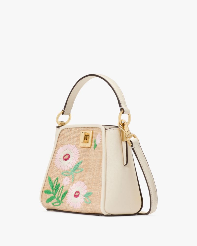 Phoebe Straw Mini Top Handle Crossbody