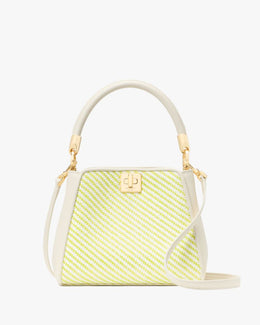 Phoebe Straw Small Top Handle Bag