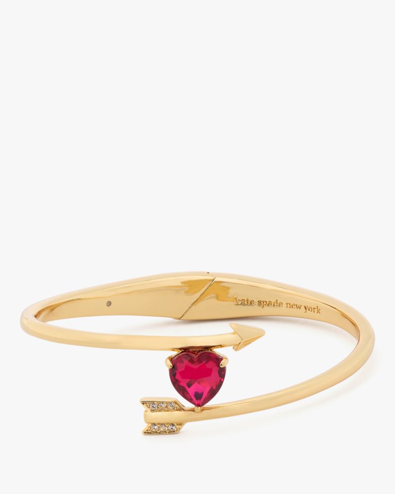 Lovestruck Heart And Arrow Hinged Cuff