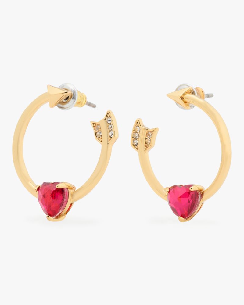 Lovestruck Heart And Arrow Hoops