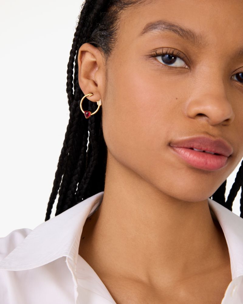 Lovestruck Heart And Arrow Hoops