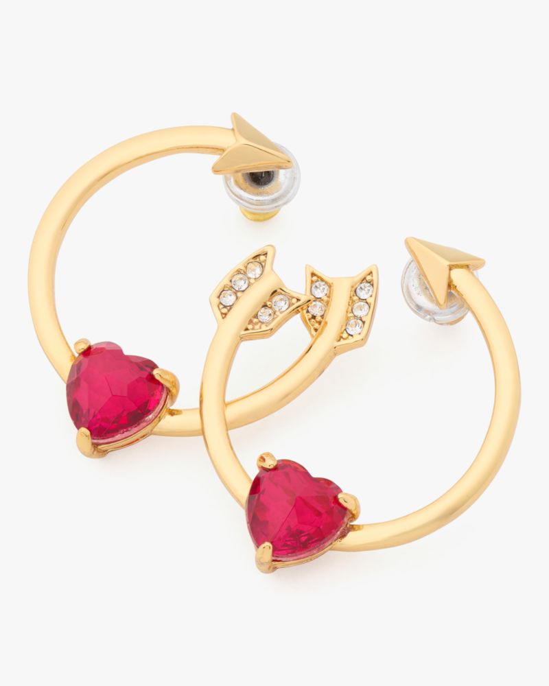 Lovestruck Heart And Arrow Hoops