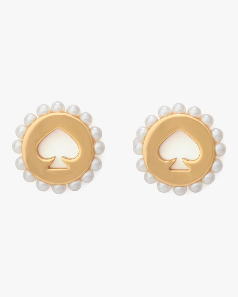 Spot The Spade Pearl Halo Studs