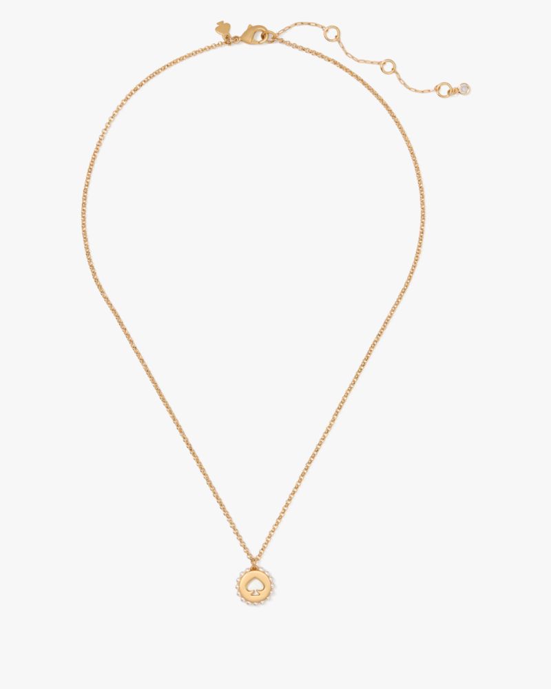 Spot The Spade Pearl Halo Pendant