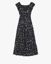 Painterly Strokes Flutter Sleeve Dress