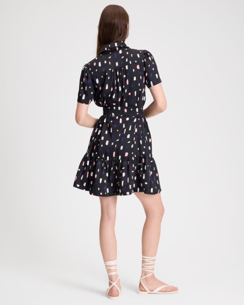 Painterly Strokes Shirt Dress