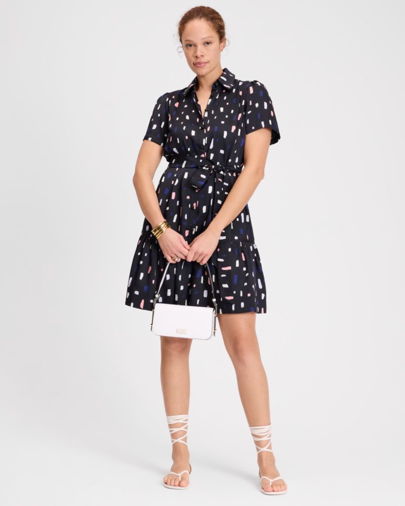 Painterly Strokes Shirt Dress