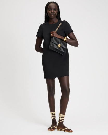 Scallop Shift Dress