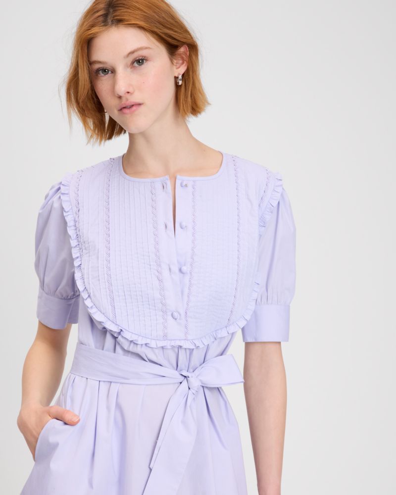 Scallop Bib Shift Dress