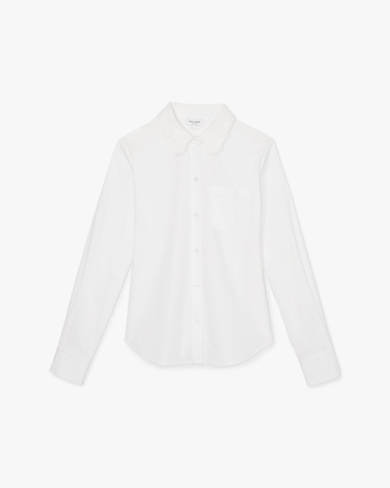 Daisy Lace Collar Button Up Shirt