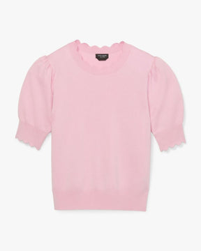 Scallop Short Sleeve Sweater