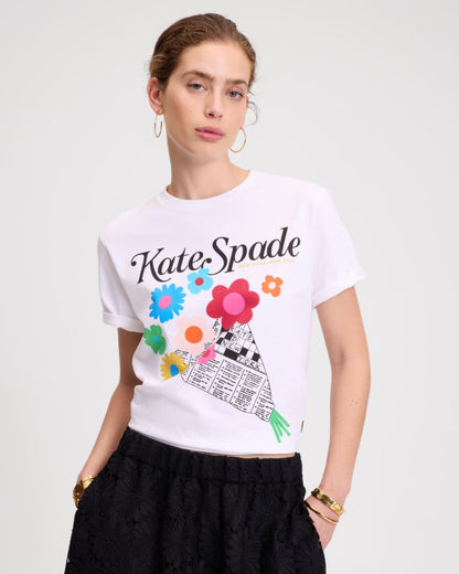 Floral Newspaper Tee