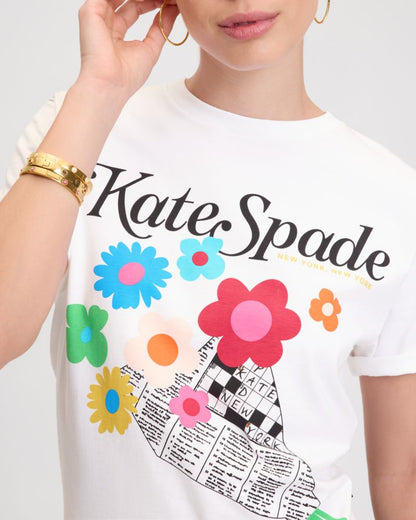 Floral Newspaper Tee