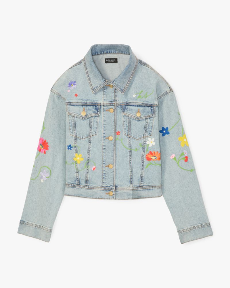 Floral Embroidered Denim Jacket