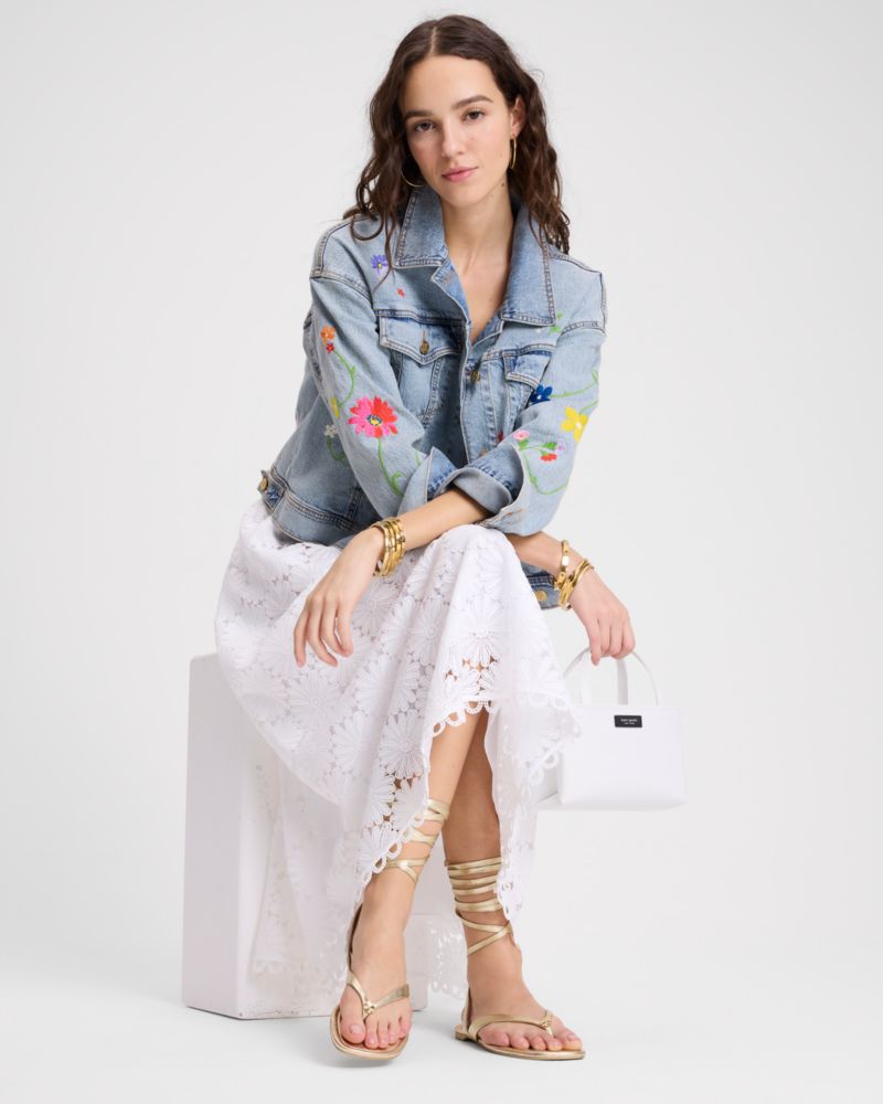 Floral Embroidered Denim Jacket
