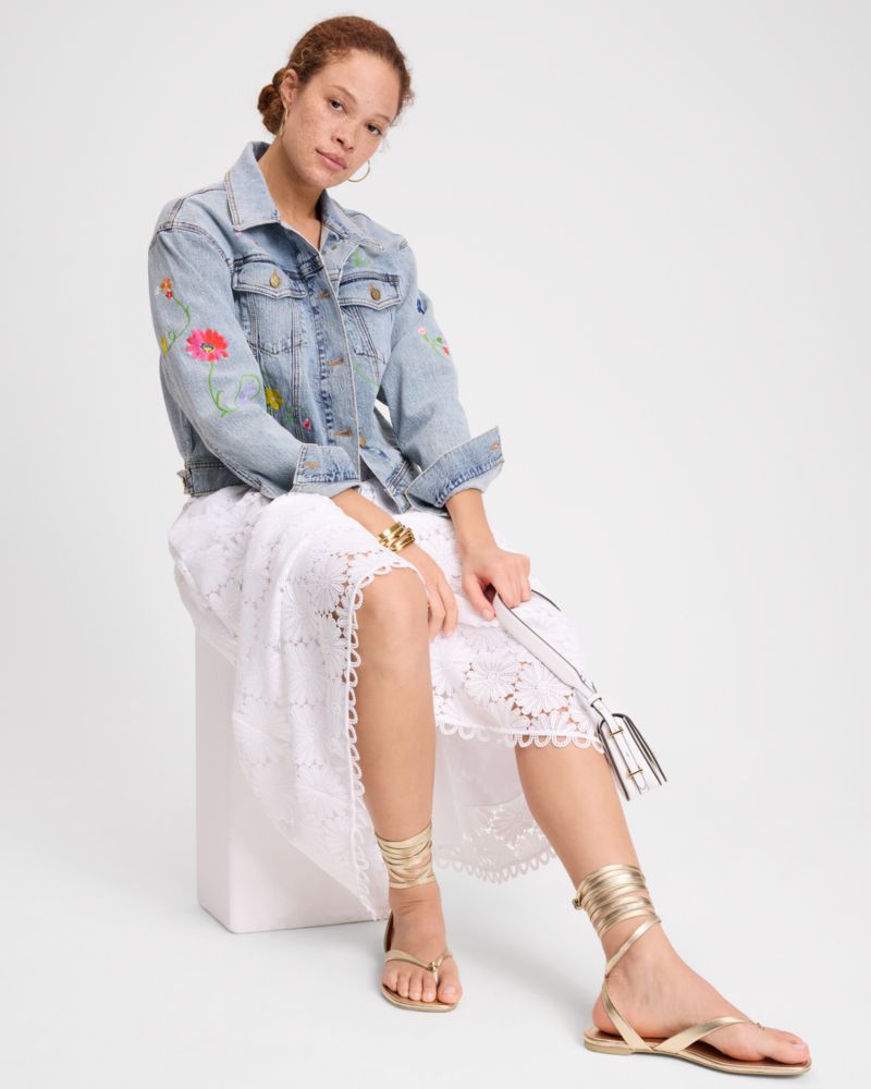 Floral Embroidered Denim Jacket