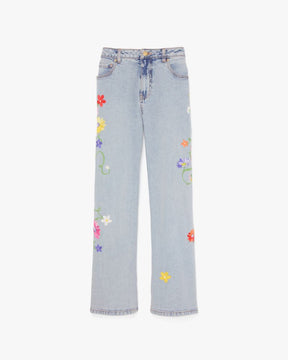 Floral Embroidered Jeans