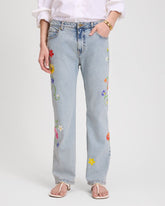 Floral Embroidered Jeans