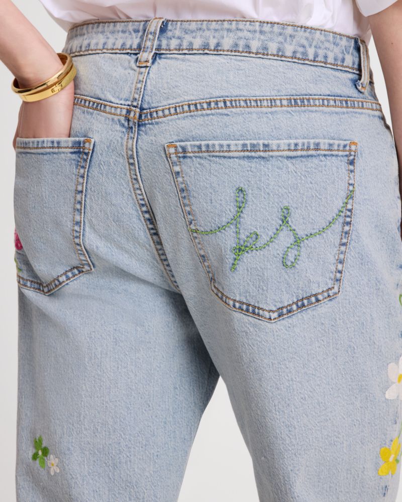 Floral Embroidered Jeans