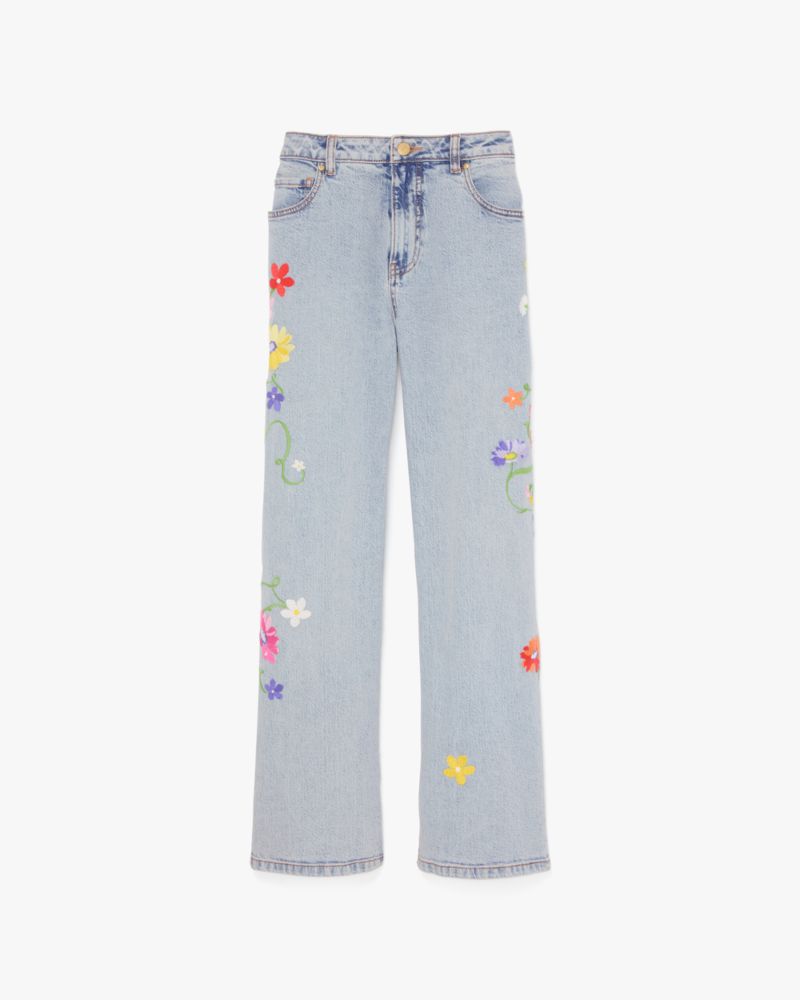 Floral Embroidered Jeans