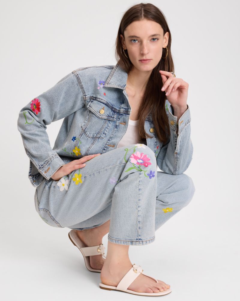 Floral Embroidered Jeans