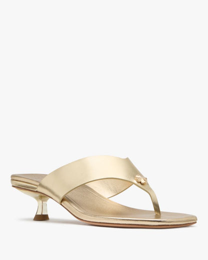 Spade Flower Kitten Heel Sandals