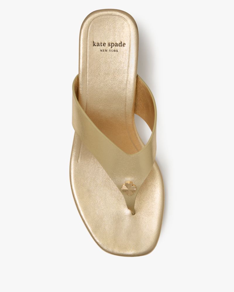 Spade Flower Kitten Heel Sandals