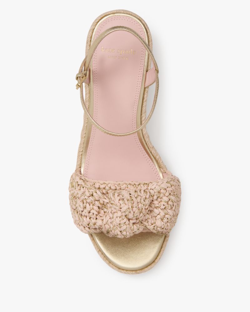 Leandra Raffia Wedge Sandals