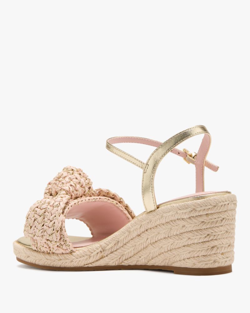 Leandra Raffia Wedge Sandals