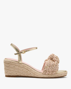 Leandra Raffia Wedge Sandals