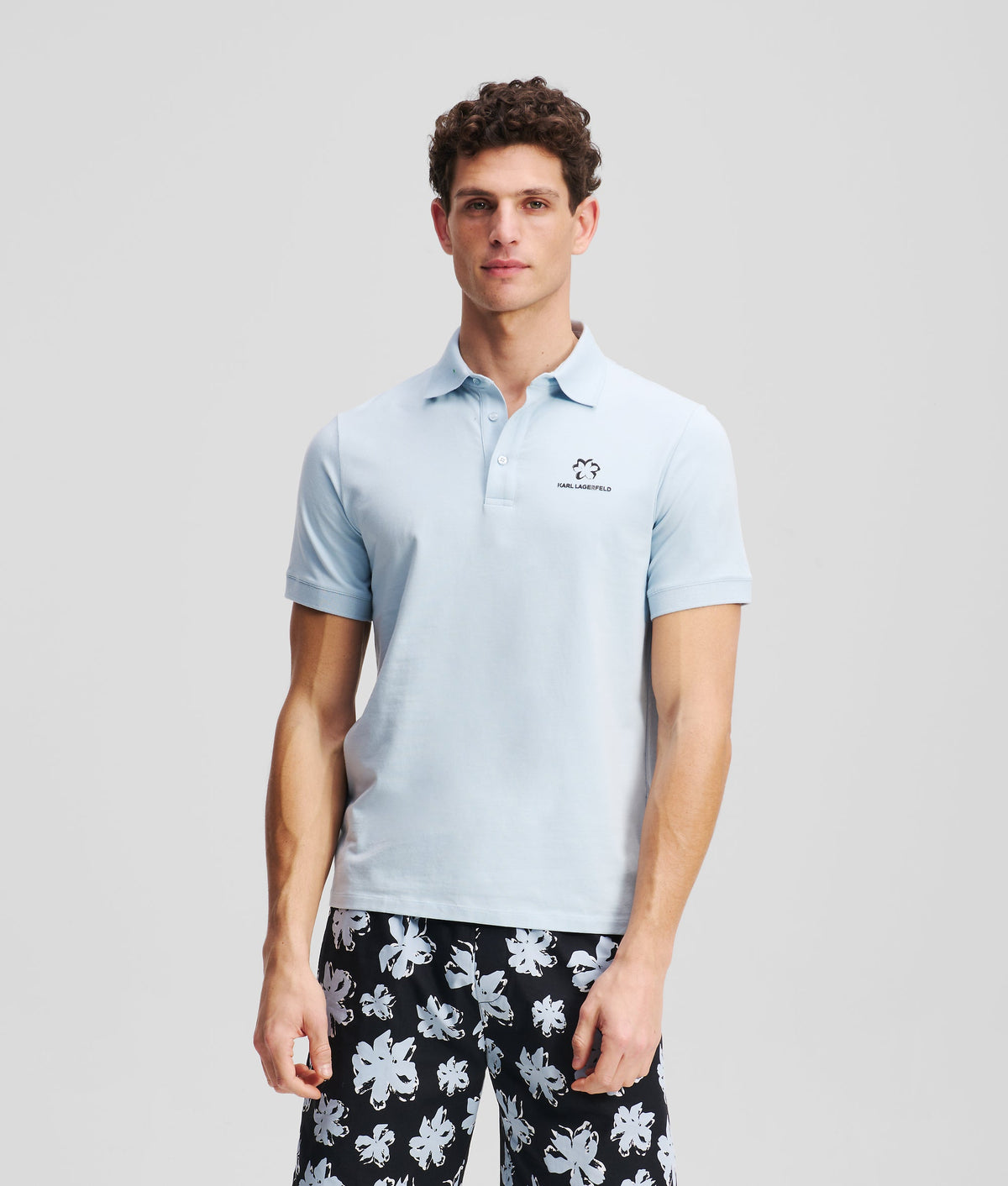 FLOWER PRINT POLO SHIRT
