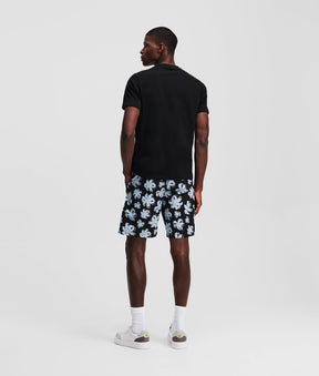 ALL-OVER FLOWER PRINT SHORTS