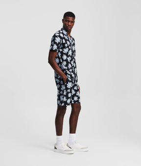 ALL-OVER FLOWER PRINT TROUSERS
