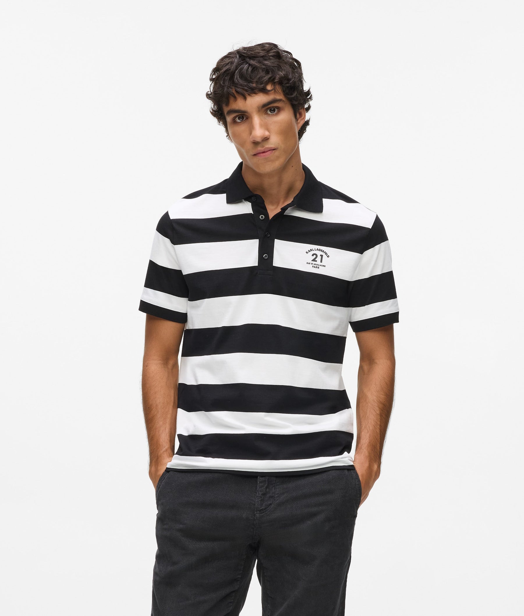 Striped polo shirt