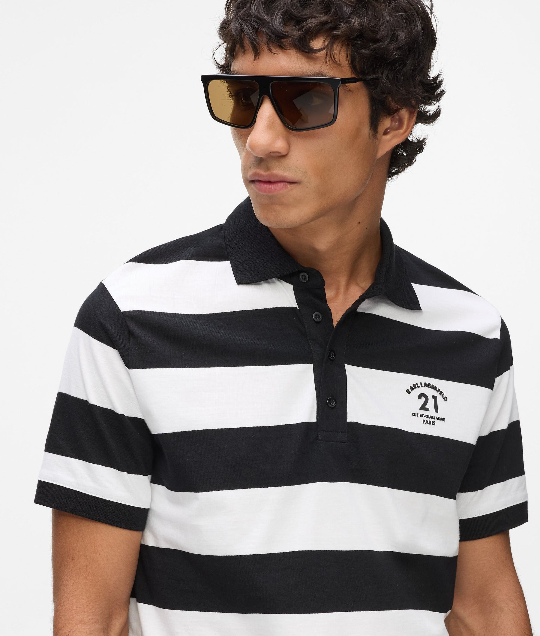 Striped polo shirt