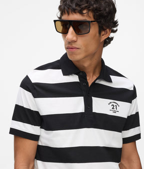 Striped polo shirt