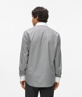 Contrast collar and cuffs shirt