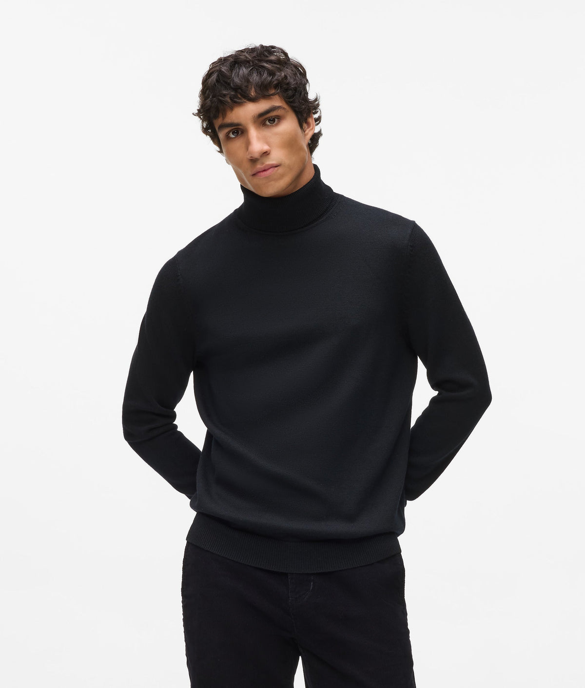Monogram pin rollneck jumper