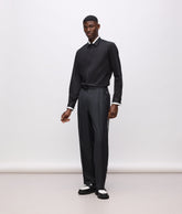KL Studio contrast piping trousers