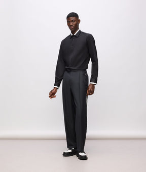 KL Studio contrast piping trousers