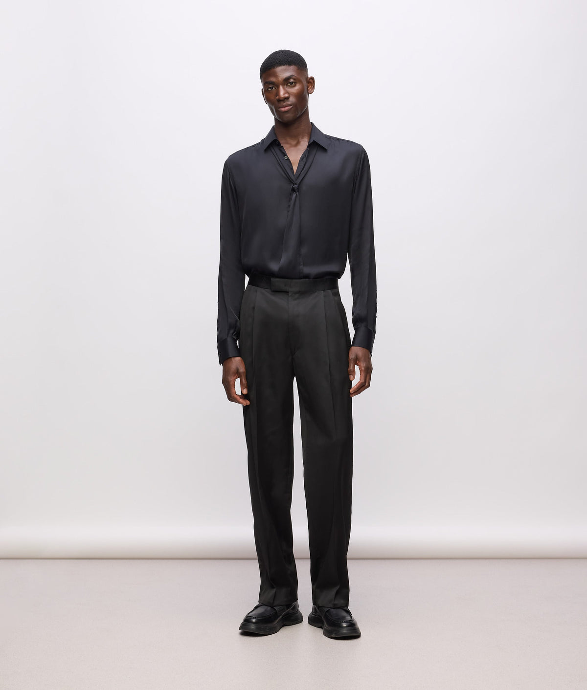KL Studio satin detail trousers