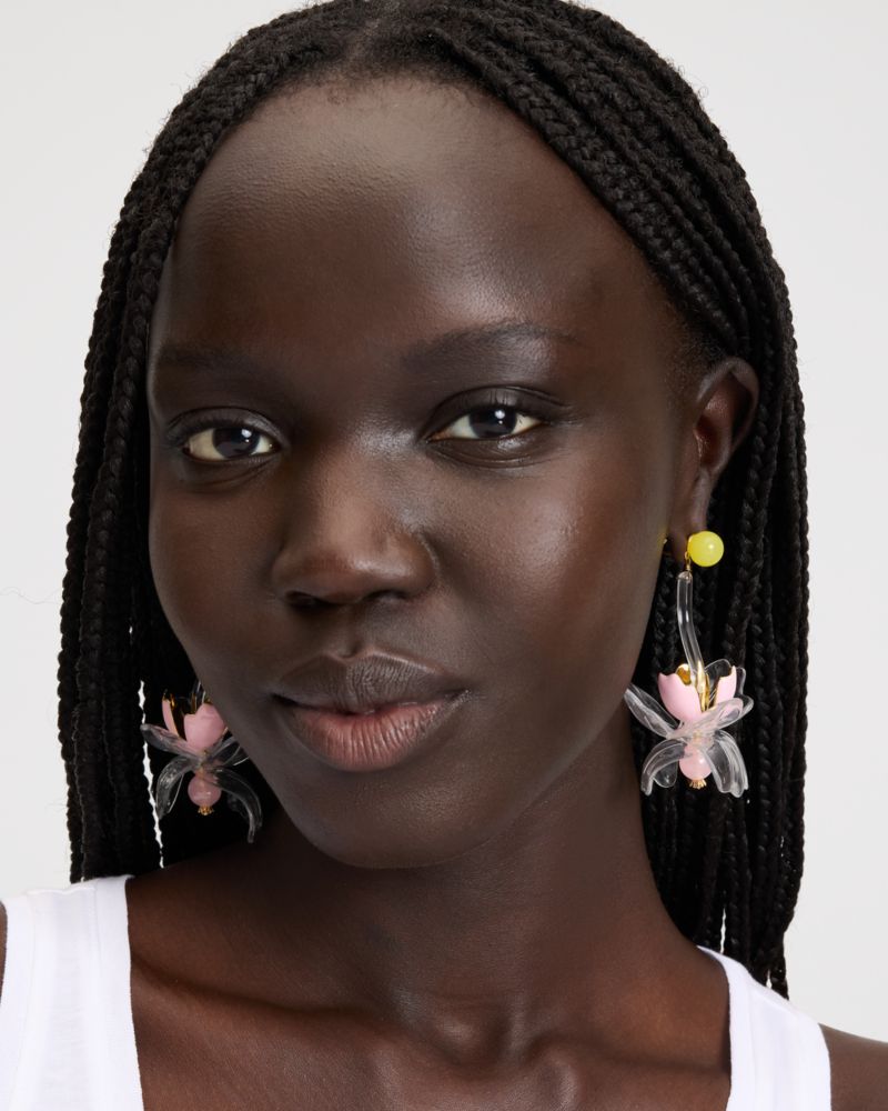 Bright Orchid Statement Earrings