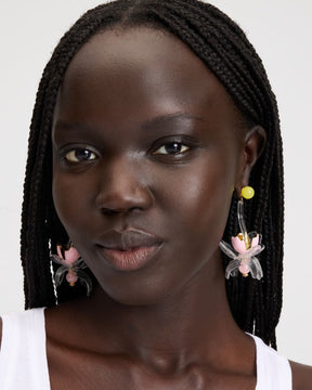 Bright Orchid Statement Earrings