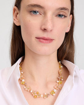 Pastel Petals Statement Necklace