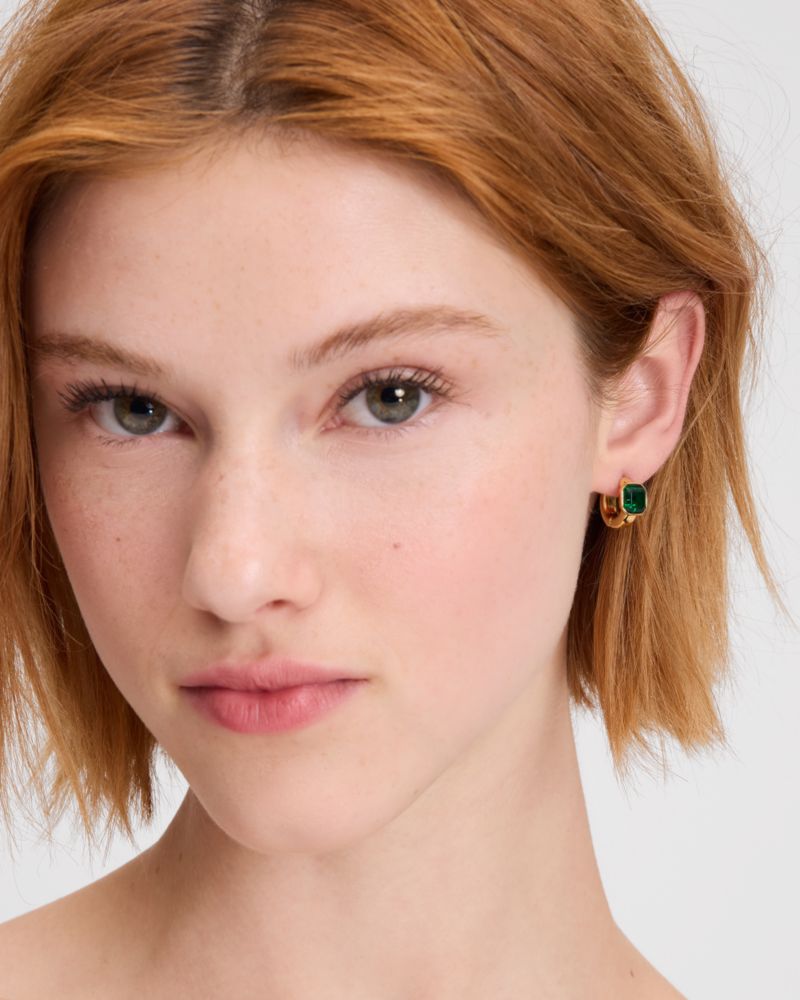 Keep Sparkling Asscher Huggies