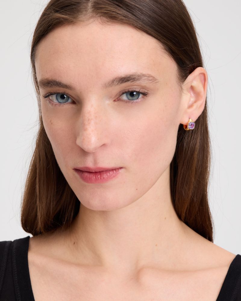 Keep Sparkling Asscher Huggies