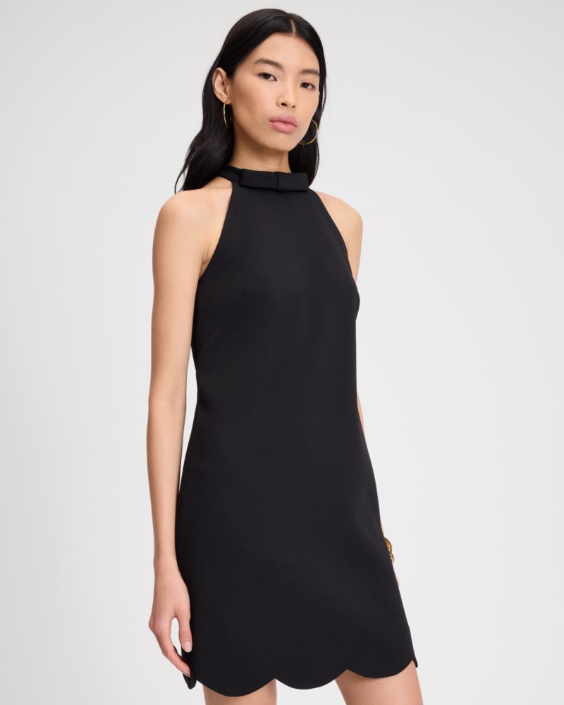 Scallop Bow Neck Dress