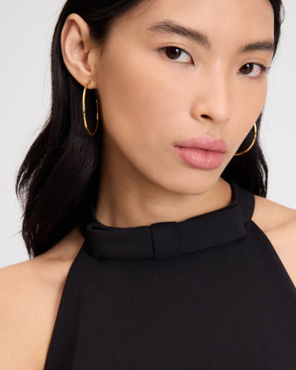 Scallop Bow Neck Dress
